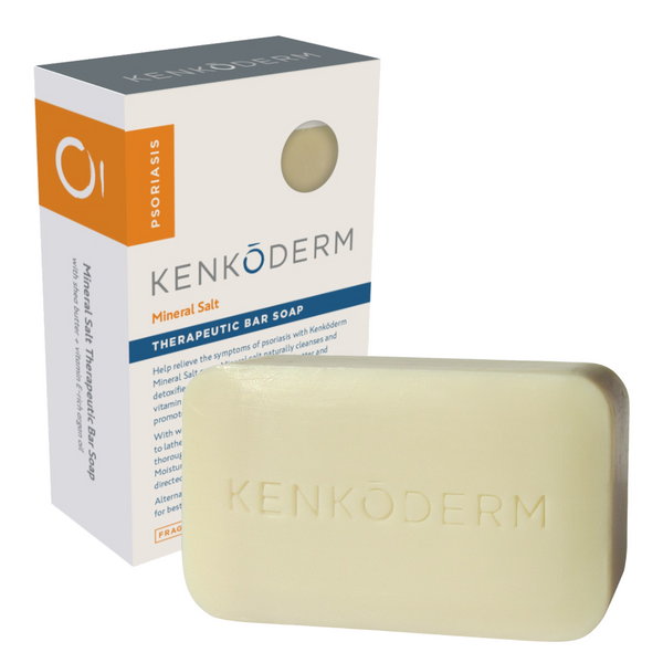 Kenkoderm Psoriasis Dead Sea Mineral Salt Soap with Argan Oil & Shea Butter 4.25 oz